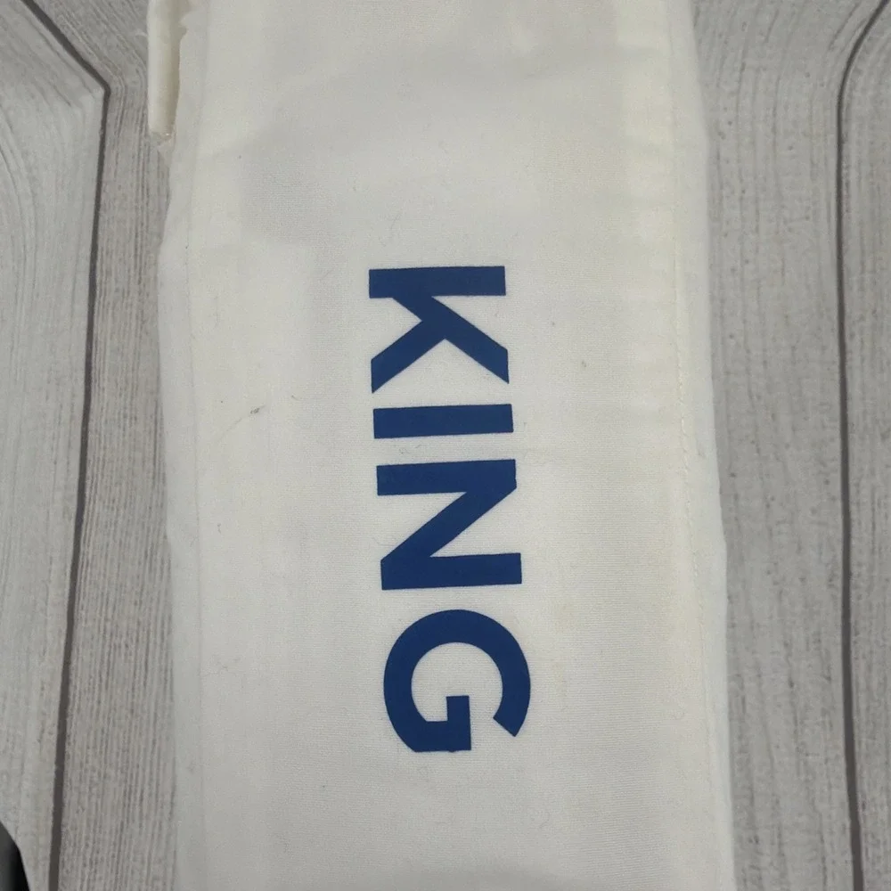 TheraLuxe by Therapedic Sheet Set KING White 300 TC Cooling Peached Percale